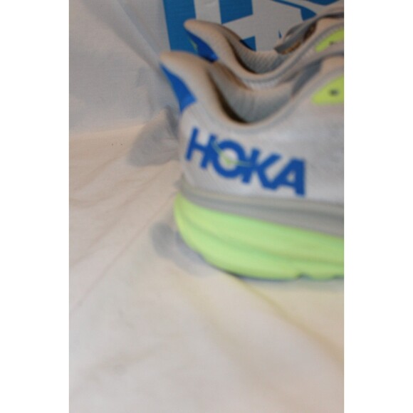 Hoka One Men\'s Clifton 9 Running Athletic Sneakers STLC GRAY BLUE GREEN 10.5